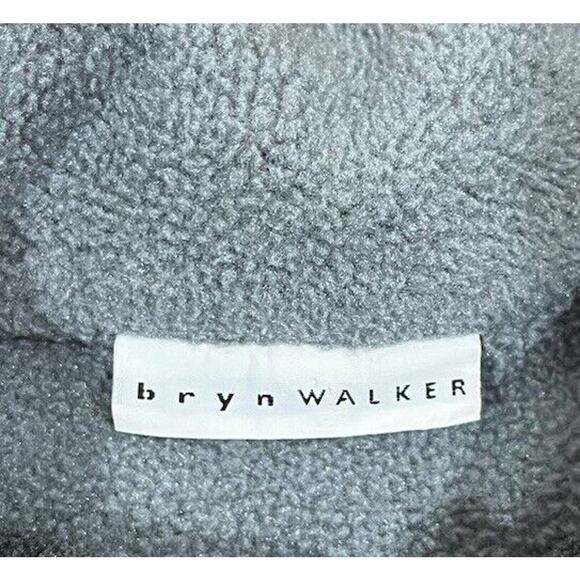 Bryn Walker Fleece Coat Trapeze Lagenlook Jacket Colorblock Blue Gray Size Small - Picture 5 of 6